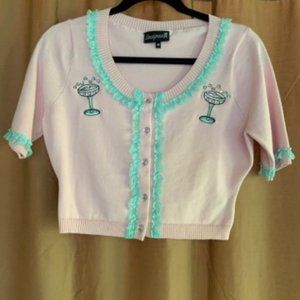 *Sourpuss* Pink Martini Cropped Cardigan